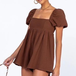 lorna romper brown